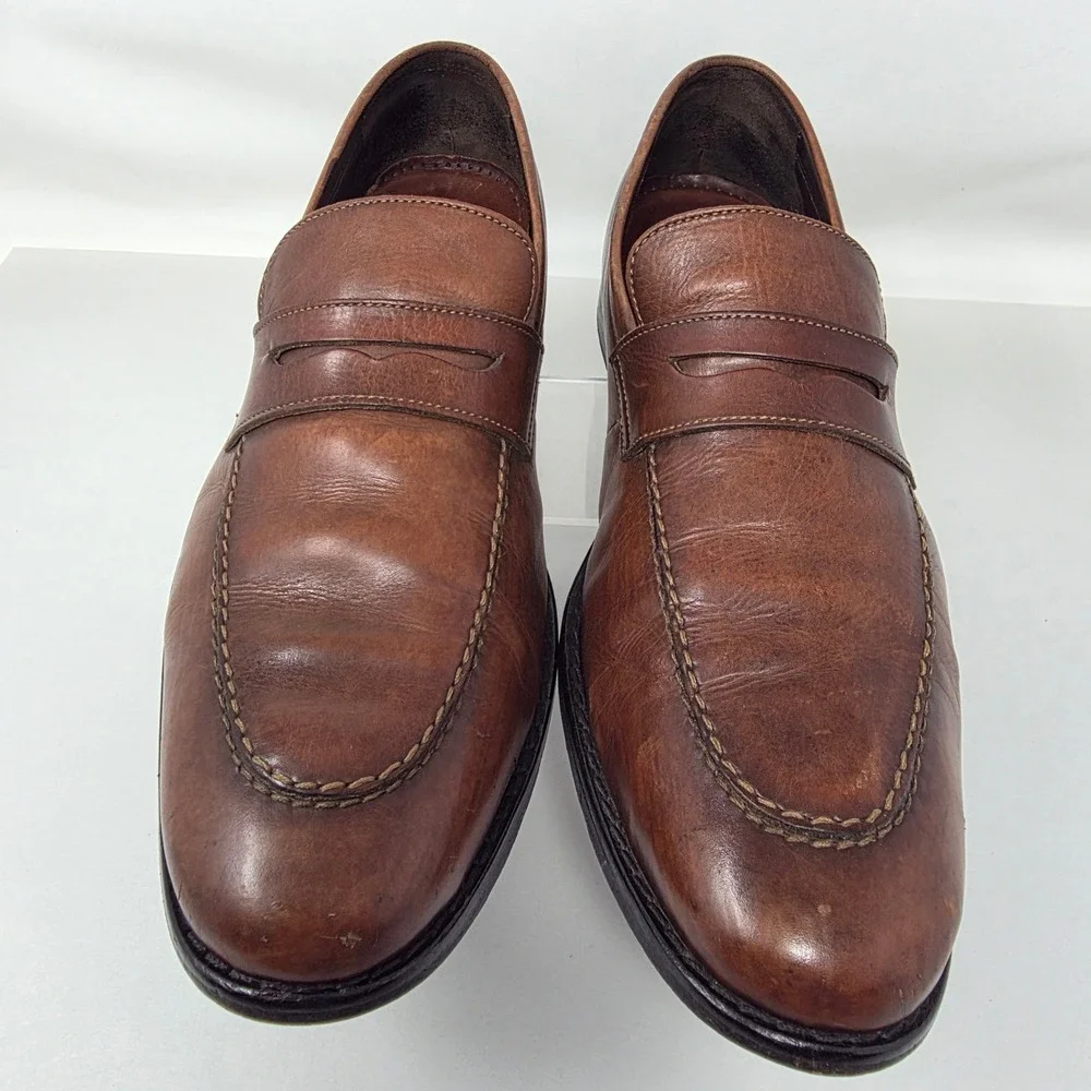 Cole Haan Penny Loafer Mens 10 M Nike Air C08601 Brown Leather Moc Toe Good